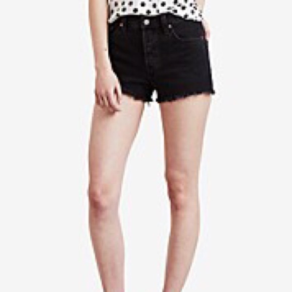 Levi's Pants - Levi’s 505 Black High Rise Cutoff Denim Shorts